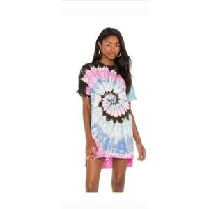 Electric & Rose x REVOLVE Catalina T-Shirt Dress Cosmic Seabreeze & Peony Wash,M